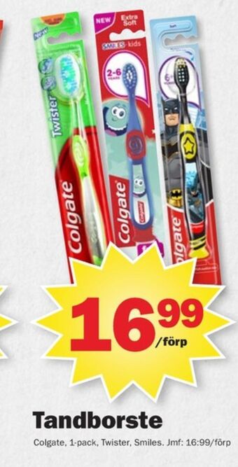 Pekås Colgate tandborste erbjuda