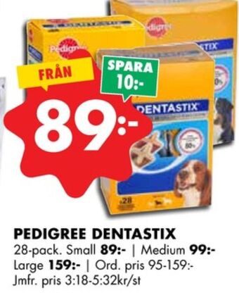 ÖoB Dentastix hundsnacks erbjuda
