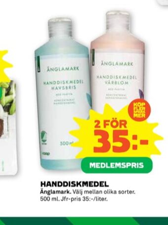 Stora Coop Änglamark handdiskmedel erbjuda