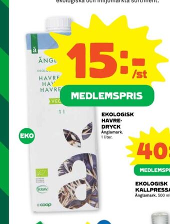 Stora Coop Änglamark havredryck erbjuda