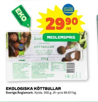 Stora Coop Änglamark köttbullar erbjuda