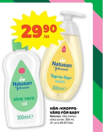 Stora Coop Natusan baby babytvål erbjuda
