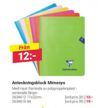 Anteckningsblock Mimesys