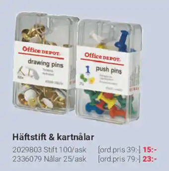 Häftstift & kartnålar 100/ask