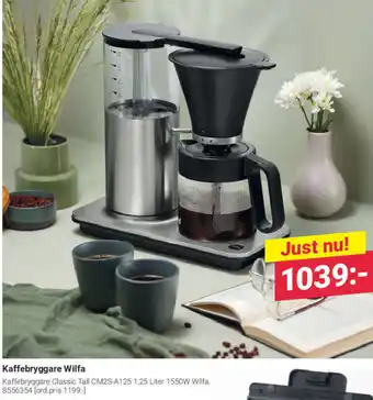 Kaffebryggare Wilfa 1,25 liter