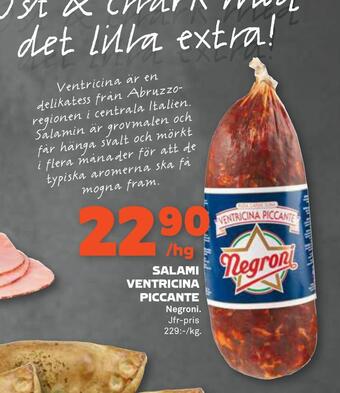 Stora Coop Salami ventricina piccante erbjuda