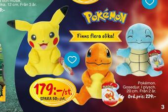 Leklust Pokémon gosedjur erbjuda