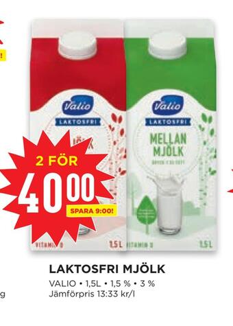Willys Laktosfri mjölk erbjuda