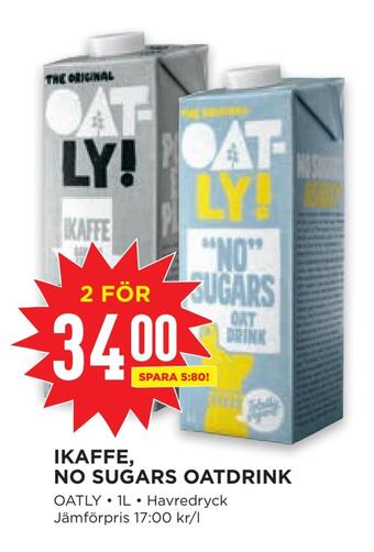 Willys Ikaffe, no sugars oatdrink erbjuda