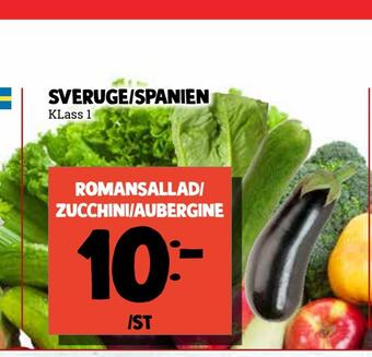 MatArket Romansallad zucchini/aubergine erbjuda