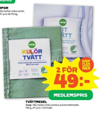 Stora Coop Tvättmedel erbjuda