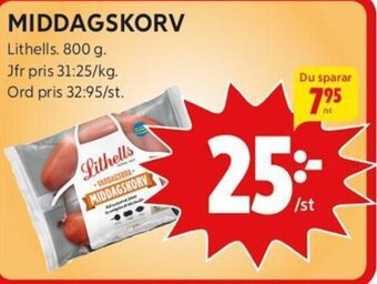 ICA Kvantum MIDDAGSKORV Lithells. 800 g. erbjuda