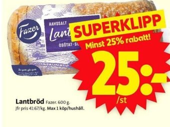 ICA Supermarket Lantbröd Fazer erbjuda