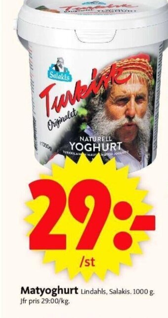 ICA Supermarket Matyoghurt Lindahls erbjuda