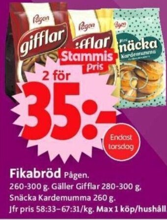 ICA Supermarket Fikabröd Pågen erbjuda
