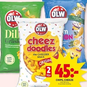 ICA Kvantum CHIPS, CHEEZE OLW erbjuda