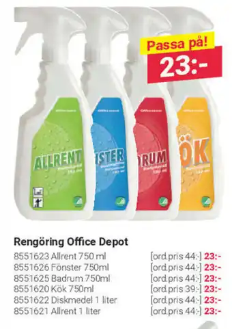 Office Depot Allrent Rengöring Office Depot 750ml erbjuda