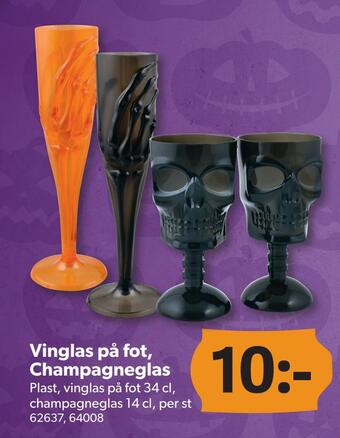 DollarStore Vinglas på fot, champagneglas erbjuda