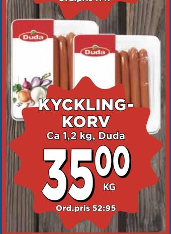 Supergrossen Kycklingkorv erbjuda