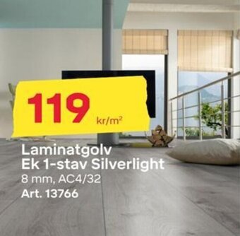 Byggmax Laminatgolv Ek 1-stav Silverlight erbjuda