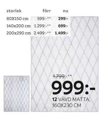 XXXLutz Vävd matta, 160x230 cm erbjuda