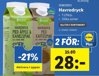 Lidl Havredryck erbjuda