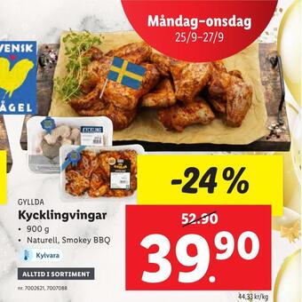 Lidl Kycklingvingar erbjuda
