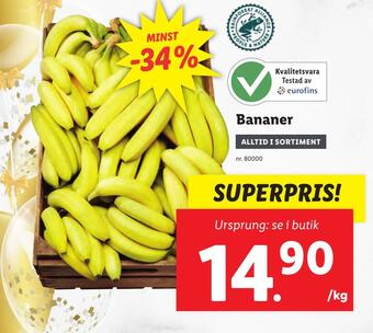 Lidl Bananer erbjuda