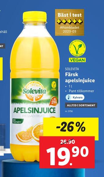 Lidl Färsk apelsinjuice erbjuda