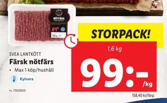 Lidl Färsk nötfärs erbjuda