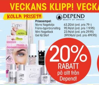 EKO Depend nagellack erbjuda
