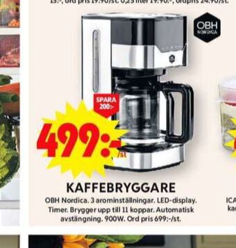 ICA Maxi Obh nordica kaffebryggare erbjuda