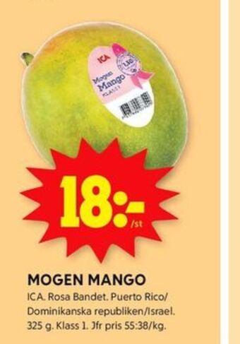 ICA Kvantum Ica mango erbjuda