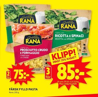 ICA Kvantum Rana pasta erbjuda