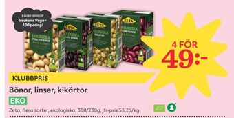 Hemköp Zeta bönor erbjuda