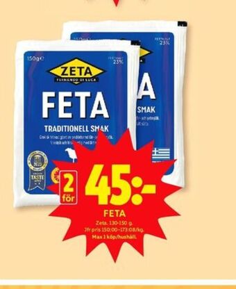 ICA Kvantum Zeta fetaost erbjuda