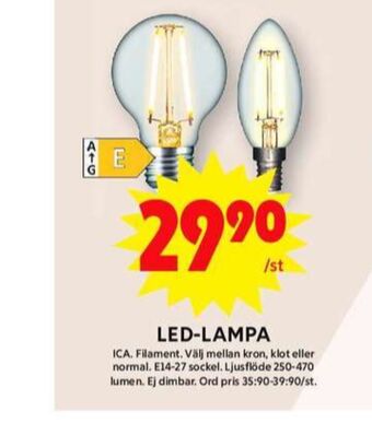 ICA Maxi Ica led lampor erbjuda
