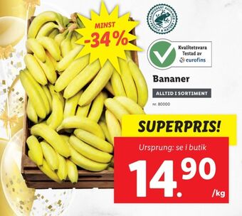 Lidl Lidl bananer erbjuda