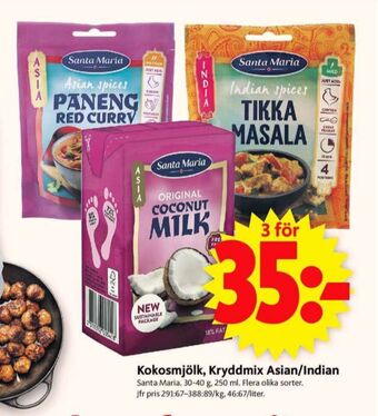 ICA Supermarket Santa maria kokosmjölk erbjuda
