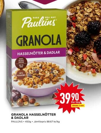 Willys Paulùns granola erbjuda