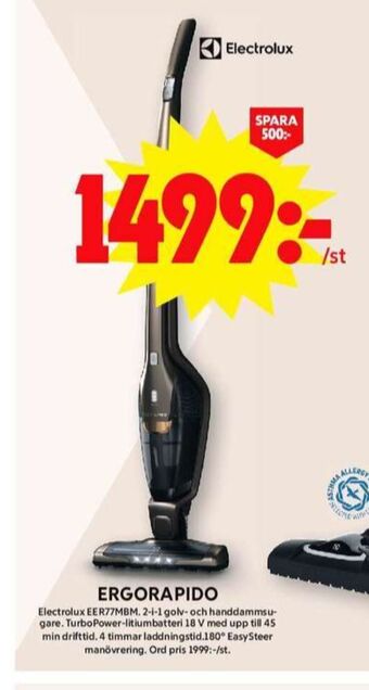 ICA Maxi Electrolux dammsugare erbjuda