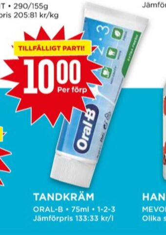Willys Oral-b tandkräm erbjuda