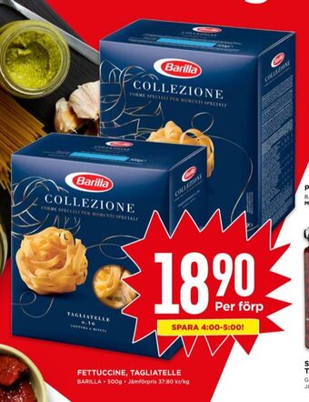 Willys Barilla pasta sorterad erbjuda