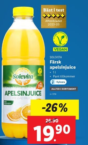 Lidl Solevita juice erbjuda