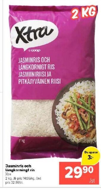 Coop Extra Jasminris och langkorningt ris erbjuda