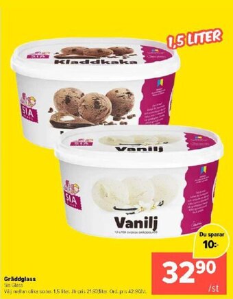 Coop Extra Gräddglass Sia Glass erbjuda