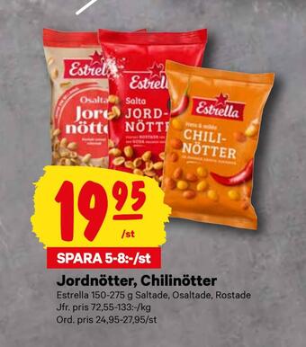City Gross Jordnötter, chilinötter erbjuda
