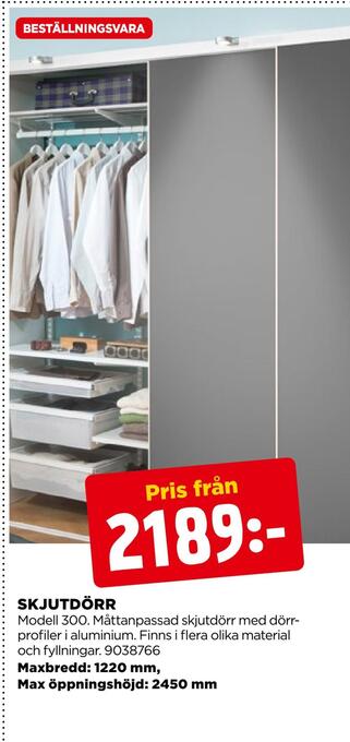 Jem&Fix Skjutdörr erbjuda