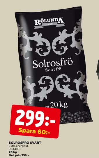 Jem&Fix Solrosfrö svart erbjuda