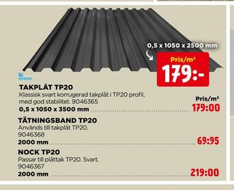 Jem&Fix Takplåt tp20 erbjuda